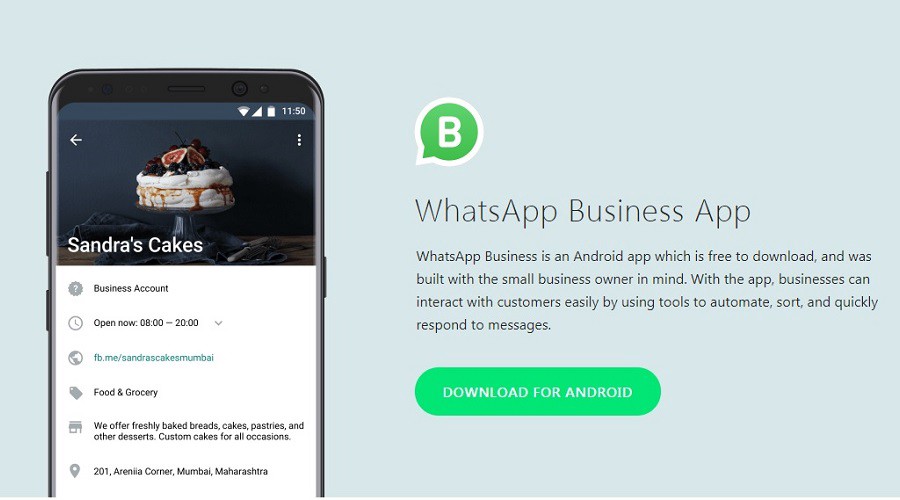 whatsapp for business